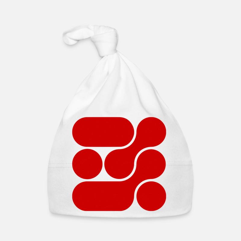 OCHOOO - ROUGE - Bonnet bio Bébé - blanc