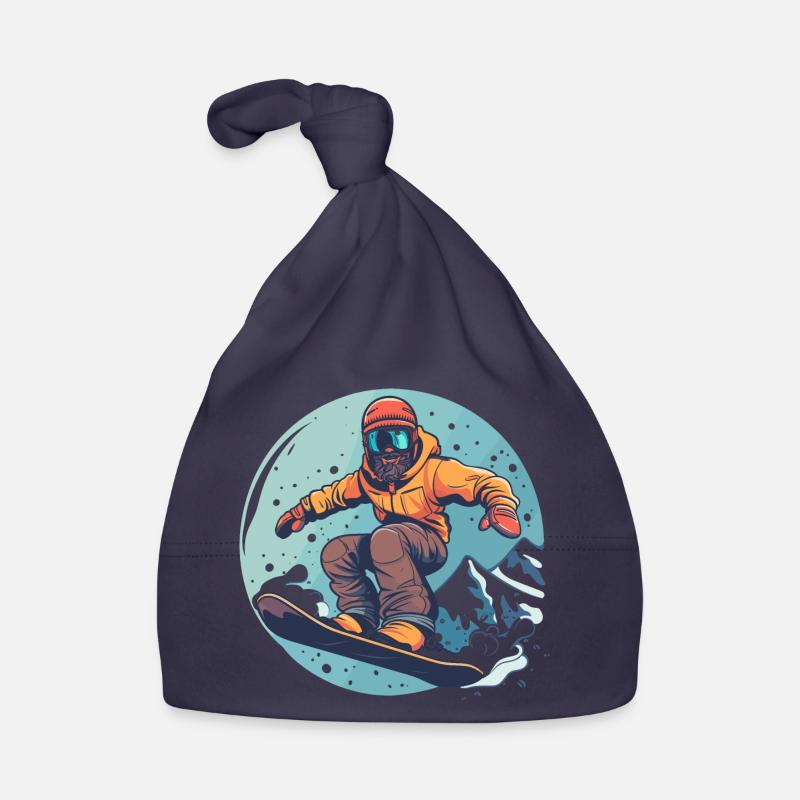 Snowboarding Grafik Baby Bio-Mütze