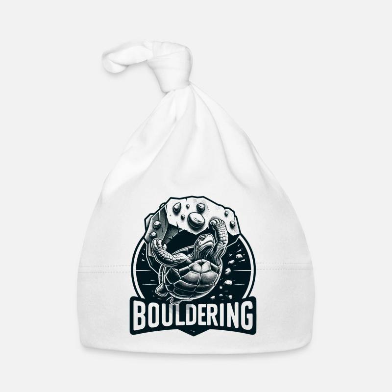 Bouldern Schildkröte Klettern Geschenk Baby Bio-Mütze