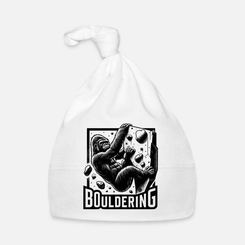 Bouldering Gorilla Silverback Gift Organic Baby Cap