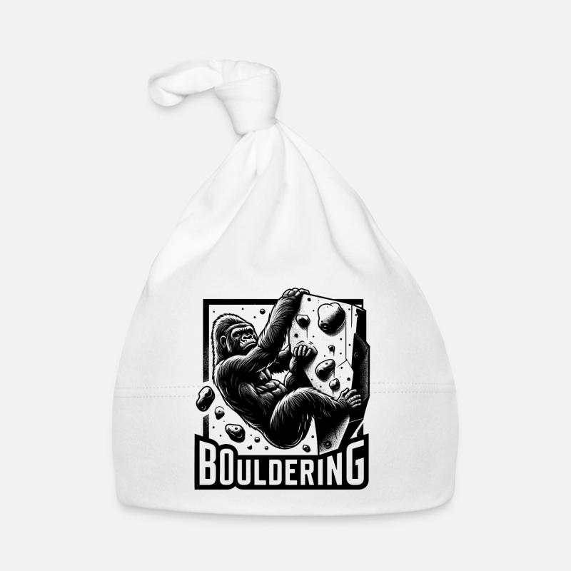 Bouldering Gorilla Silverback Cadeau Bonnet bio Bébé