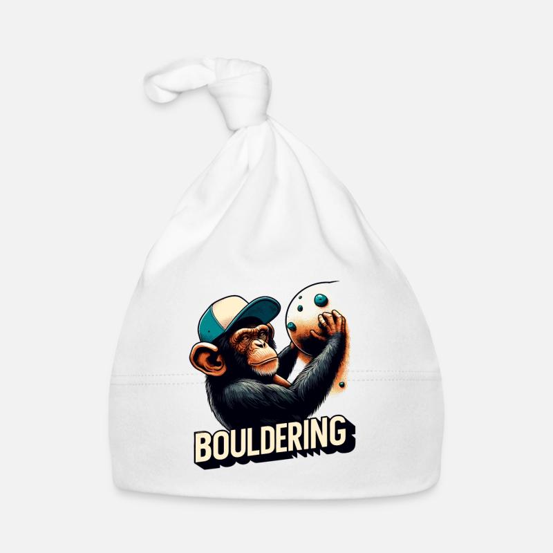 Bouldern Schimpanse Klettern Geschenk Baby Bio-Mütze