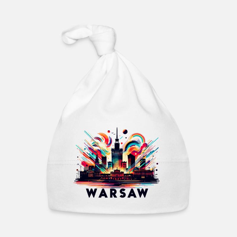 Varsovie Capitale Pologne Cadeau Bonnet bio Bébé