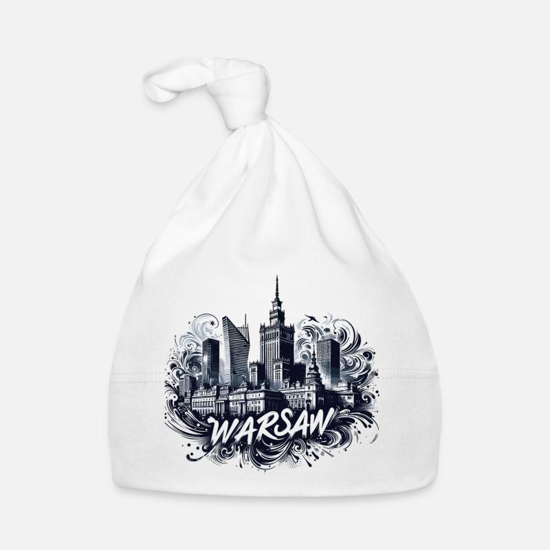 Varsovie Capitale Pologne Cadeau Bonnet bio Bébé