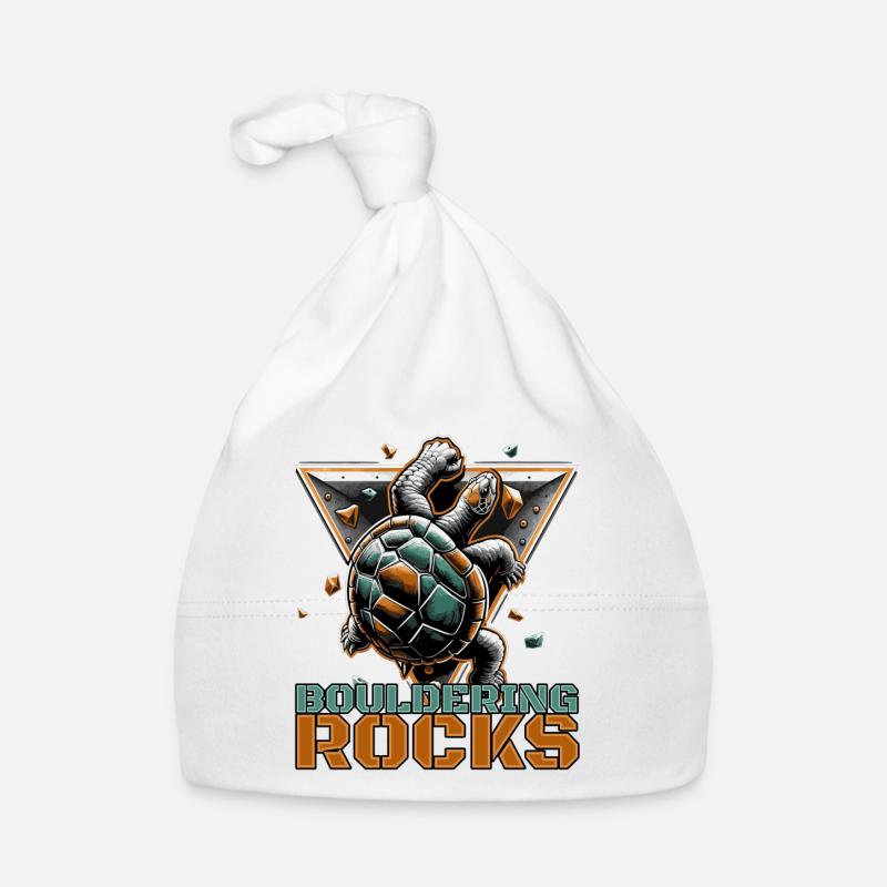 Bouldering Rocks Turtle Climbing Gift Organic Baby Cap
