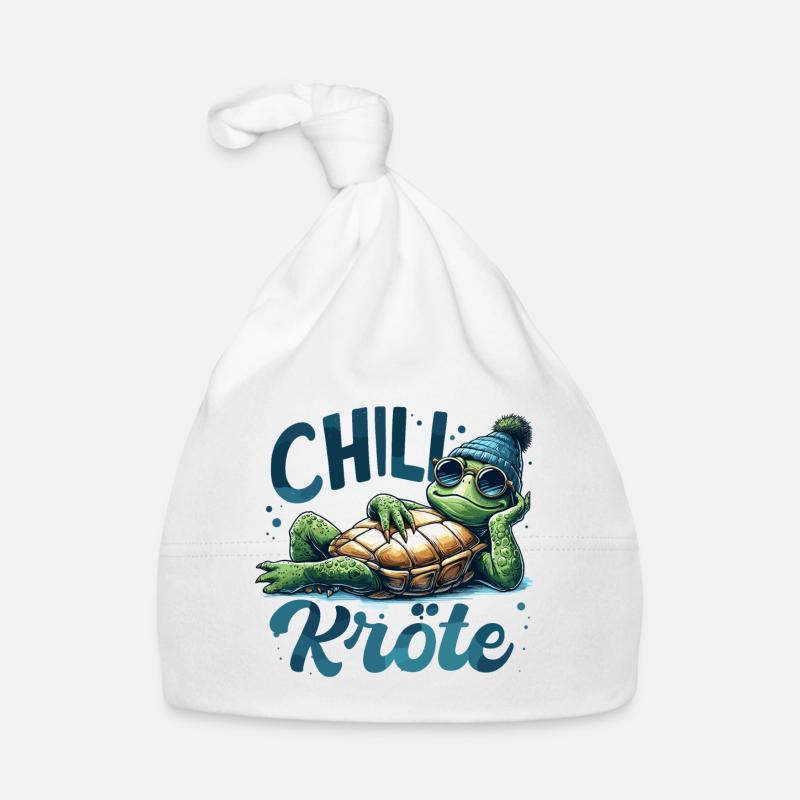 Chillkröte Schildkröte cool chillen Geschenk Baby Bio-Mütze