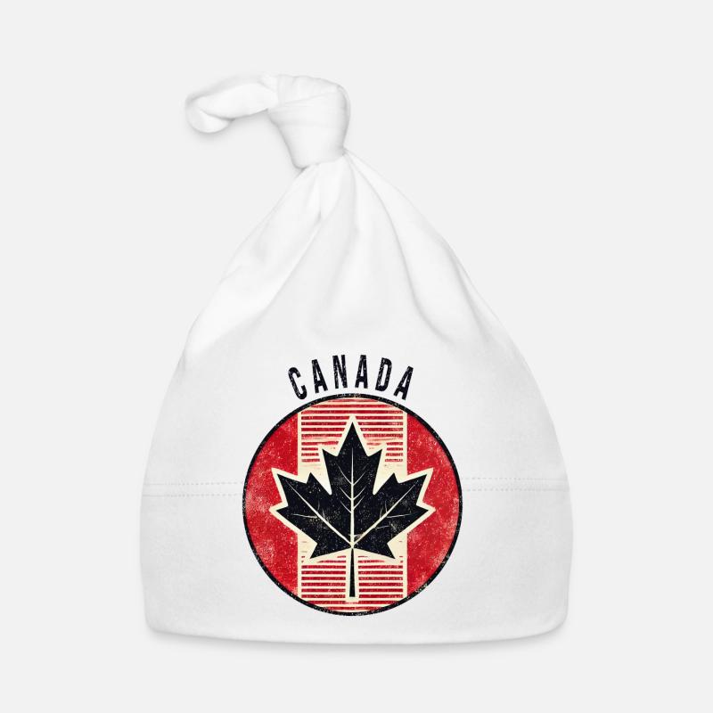 Canada maple leaf design Organic Baby Cap