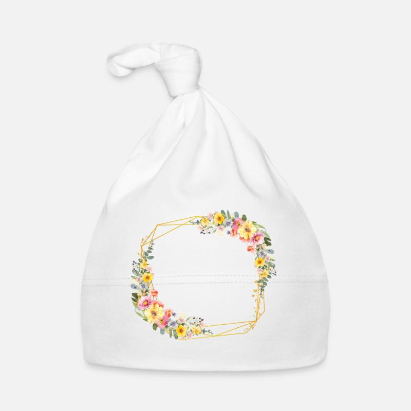 Floral, colourful, geometric, customisable Organic Baby Cap