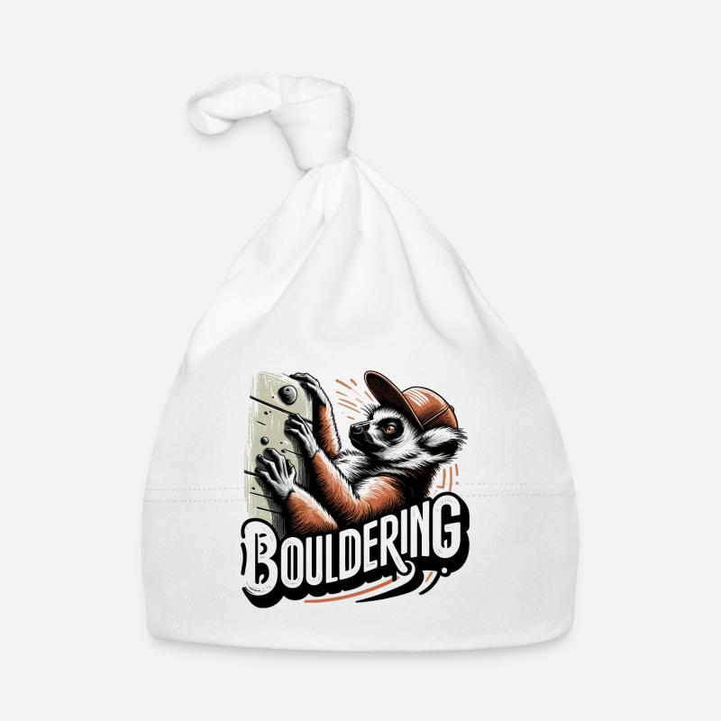 Bouldering Lemur Climbing Gift Organic Baby Cap