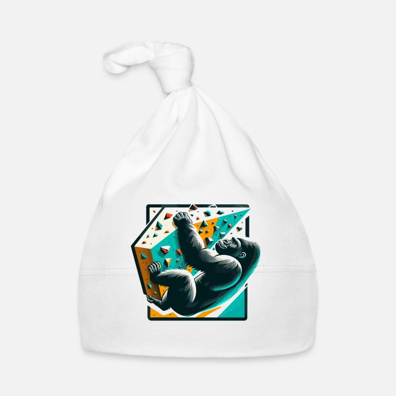 Bouldern Gorilla Geschenk Baby Bio-Mütze