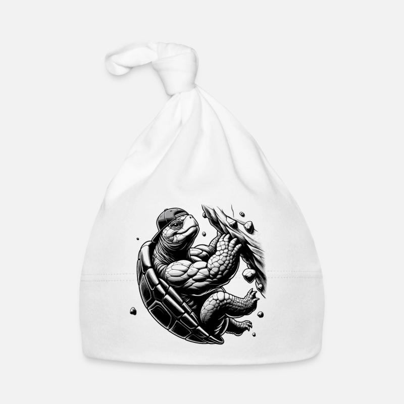 Bouldering Turtle Climbing Gift Organic Baby Cap
