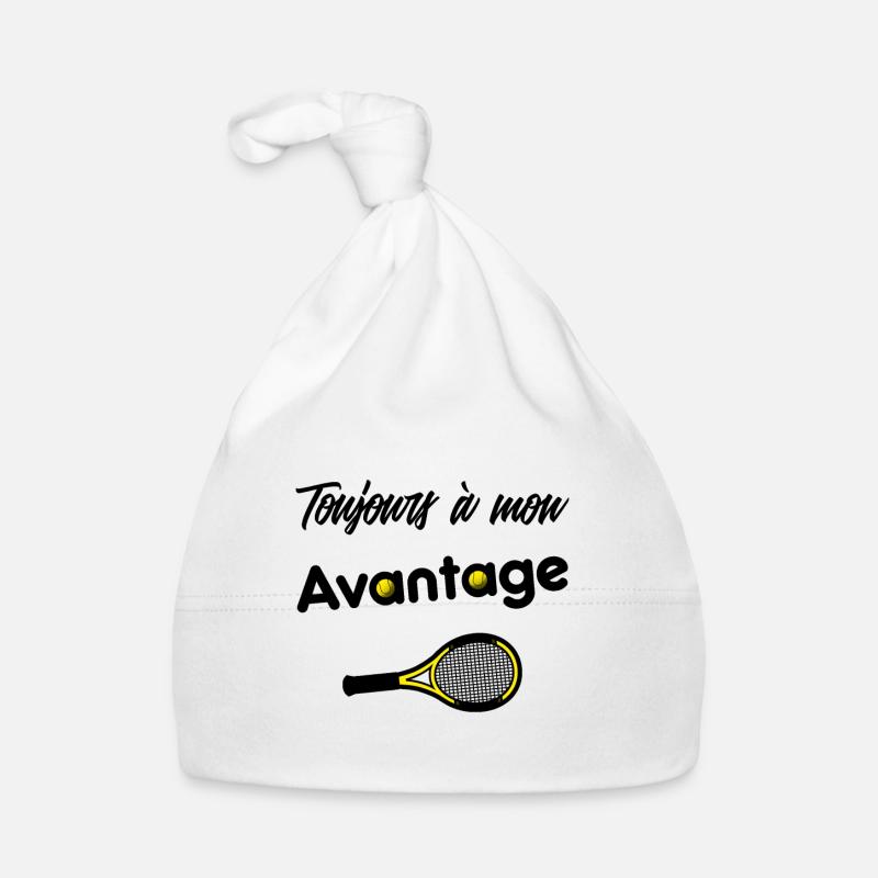 TOUJOURS À MON AVANTAGE ! (tennis) - Bonnet bio Bébé - blanc