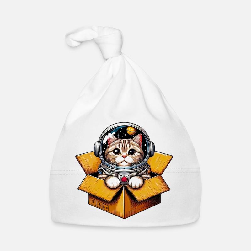 Chat astronaute Bonnet bio Bébé