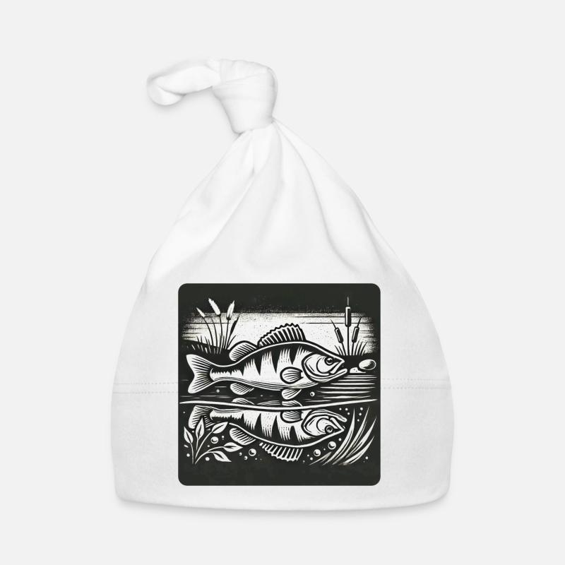 Design de poisson prédateur en forme de perche Bonnet bio Bébé