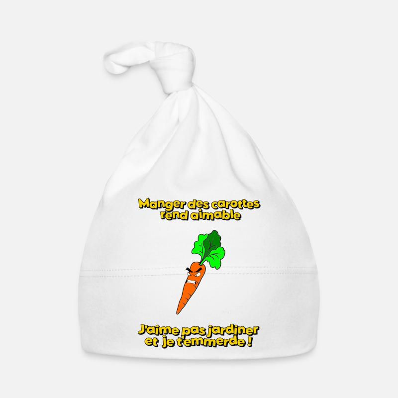 Manger des carottes rend aimable Bonnet bio Bébé