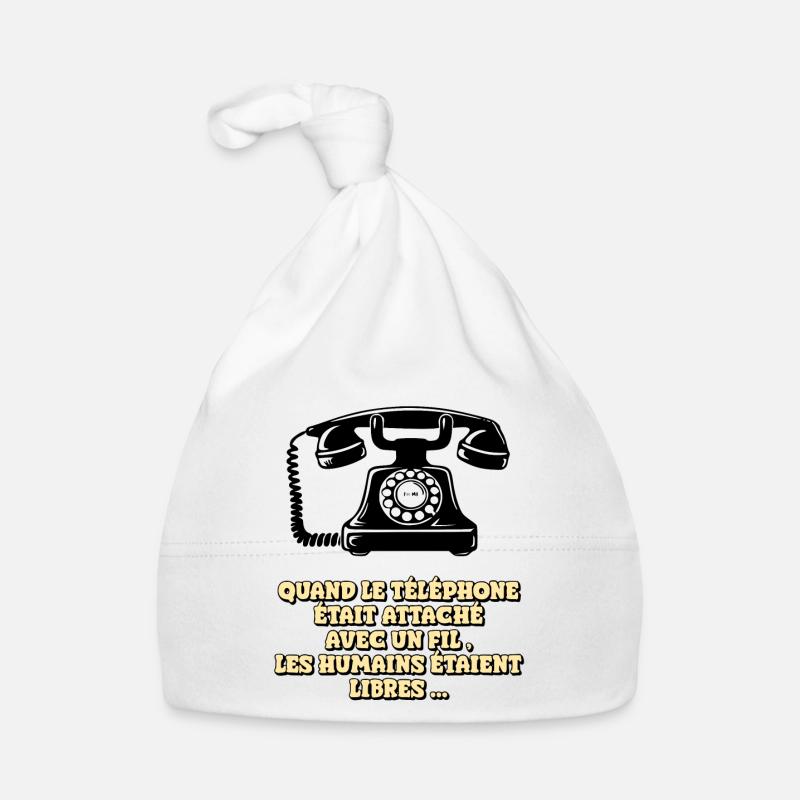 Wenn das Telefon ein Kabel hatte Baby Bio-Mütze