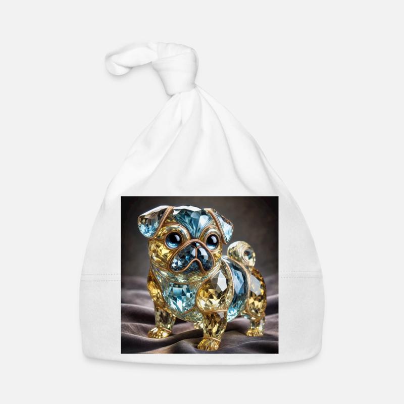 Sculpture de chien en cristal de luxe Bonnet bio Bébé