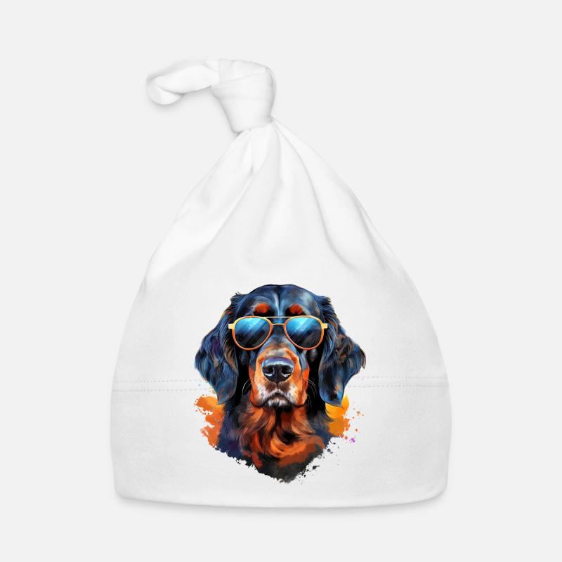 Gordon Setter with sunglasses Organic Baby Cap