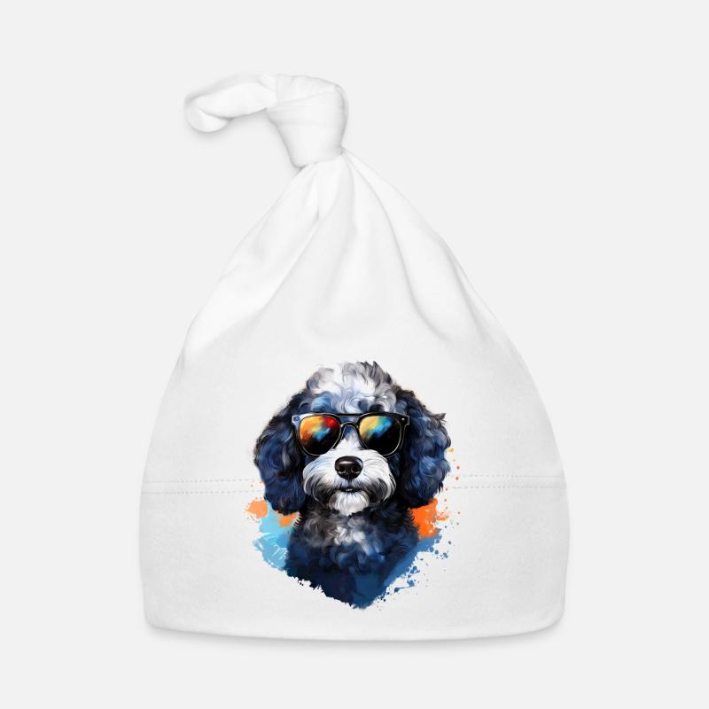 Caniche avec lunettes de soleil Bonnet bio Bébé