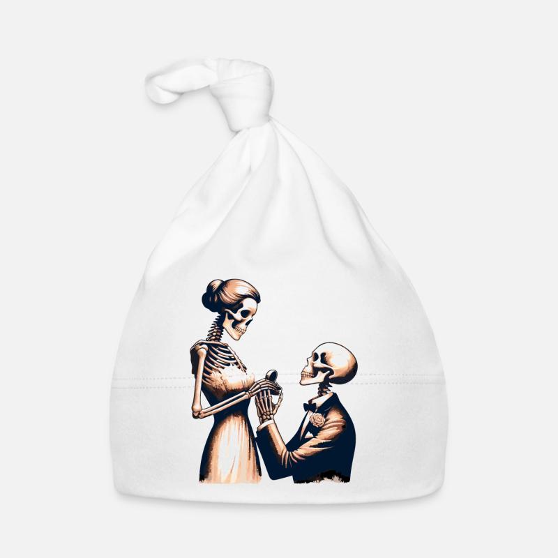Wedding Skeleton Parody Design Organic Baby Cap