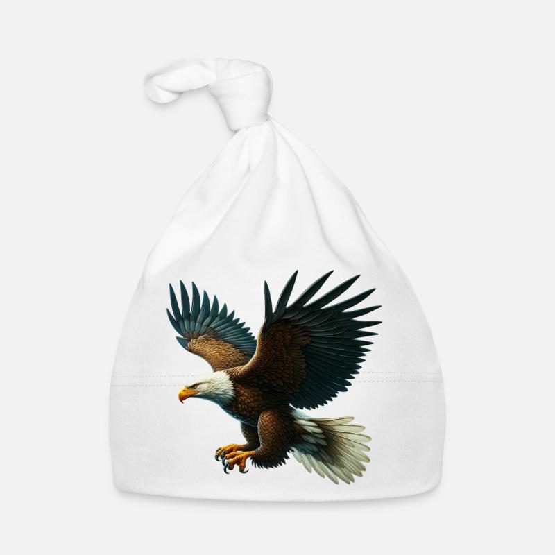 Adler - Baby Bio-Mütze - Weiß