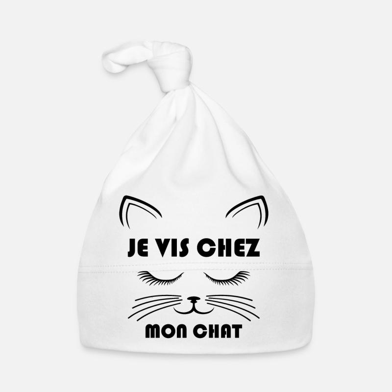 I live with my cat Organic Baby Cap