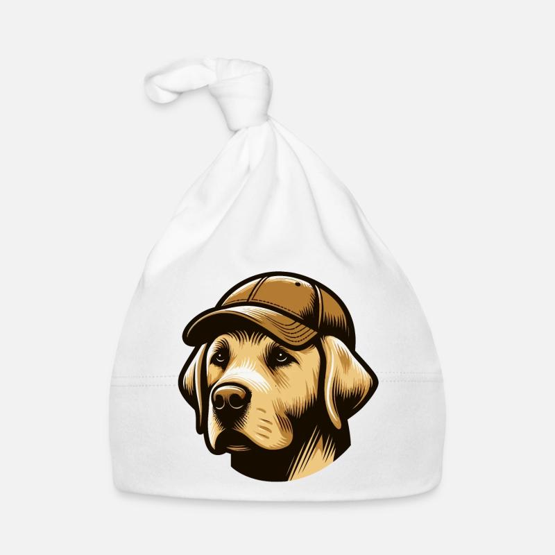 Labrador avec casquette Bonnet bio Bébé