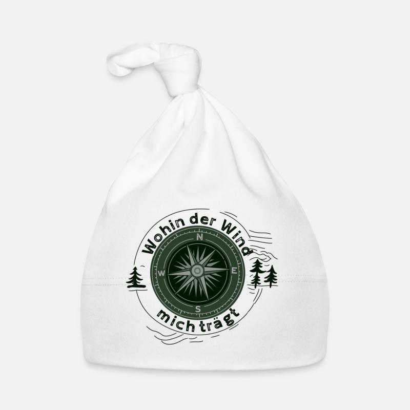 Là où le vent m’emmène – Conception de boussole Bonnet bio Bébé