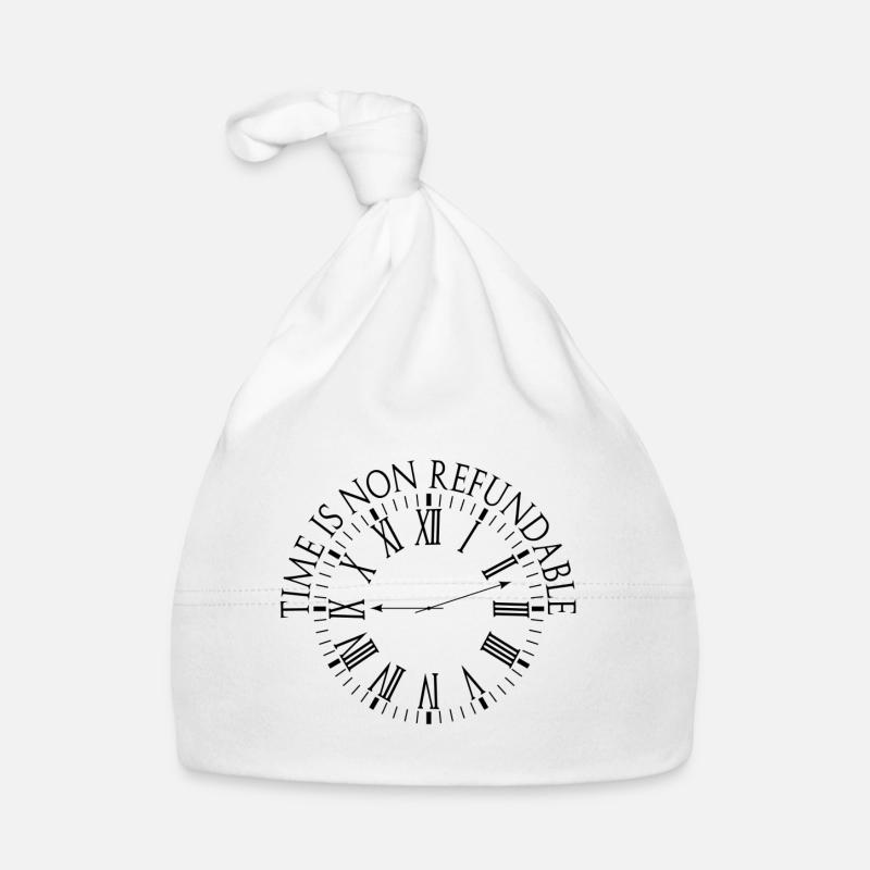 Time is non-refundable Organic Baby Cap