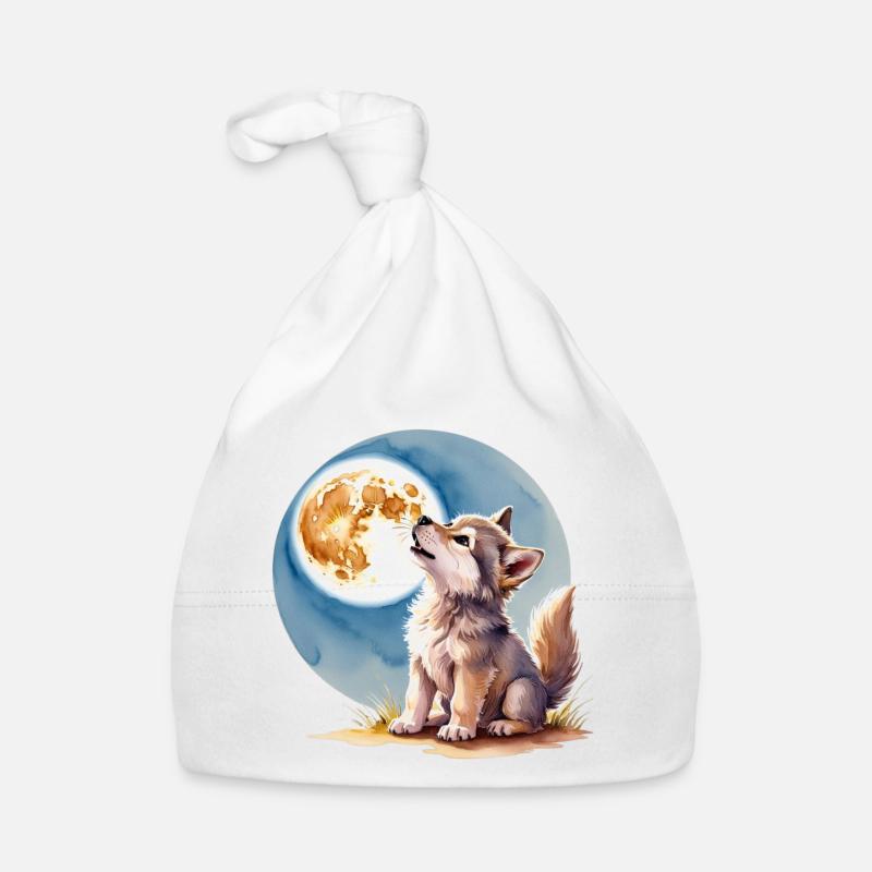 Bébé loup - Bonnet bio Bébé - blanc