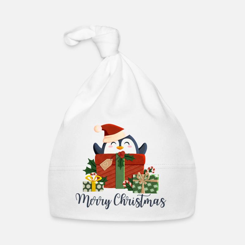 Joyeux Noël - Pingouin de Noël Bonnet bio Bébé