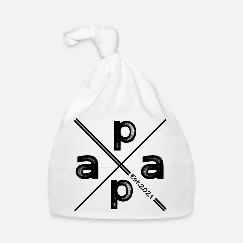 Papa Established 2021 – Vintage Geschenk Design Baby Bio-Mütze