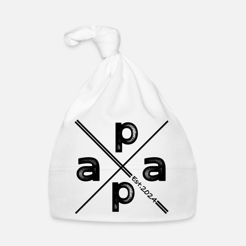 Papa Established 2024 – Vintage Geschenk Design Baby Bio-Mütze