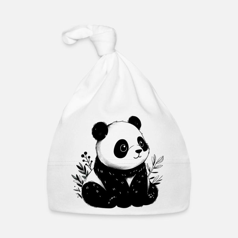Panda - Baby Bio-Mütze - Weiß