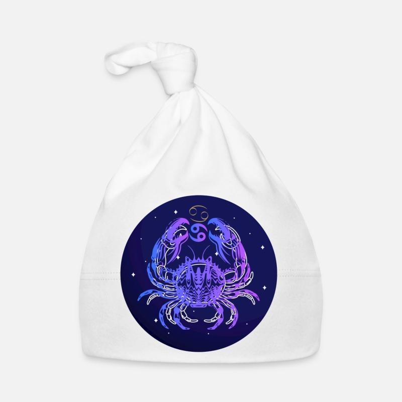 Créativité étoilée du cancer - Bonnet bio Bébé - blanc