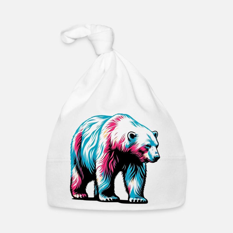 Ours blanc Bonnet bio Bébé