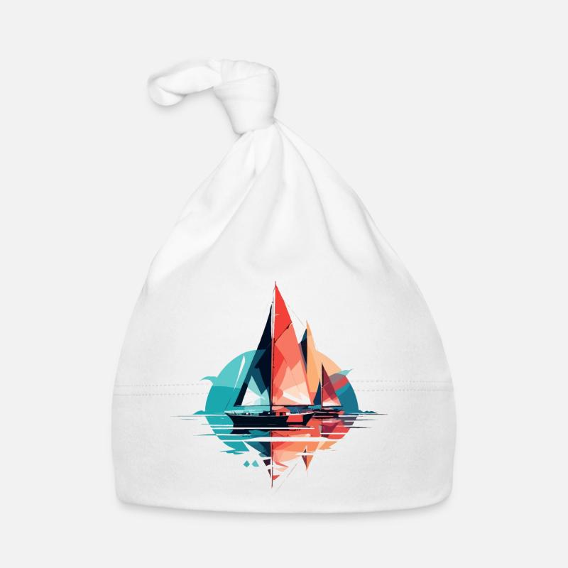Sailing Sea Calm Tranquil Ocean Outdoors Colour Organic Baby Cap