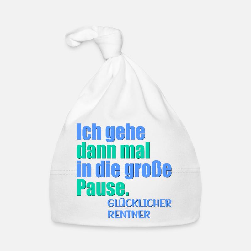 GLÜCKLICHER RENTNER RENTE Baby Bio-Mütze
