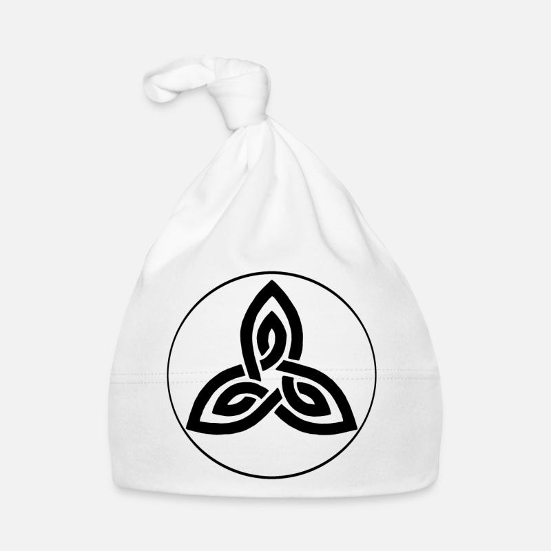 Fleur celte noire Bonnet bio Bébé