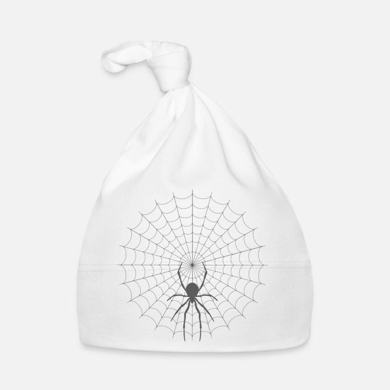 Spinnennetz Silhouette Baby Bio-Mütze