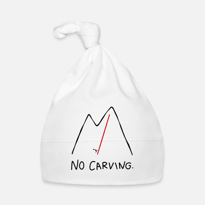 Descente pour skieurs, pas de carving - Bonnet bio Bébé - blanc