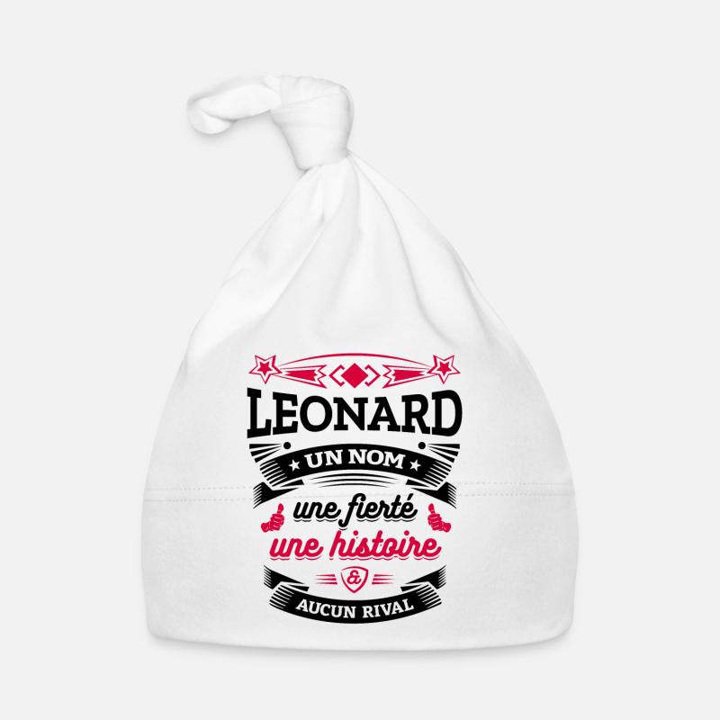 LEONARD UN NOM UNE FIERTÉ AUCUN RIVAL Bonnet bio Bébé