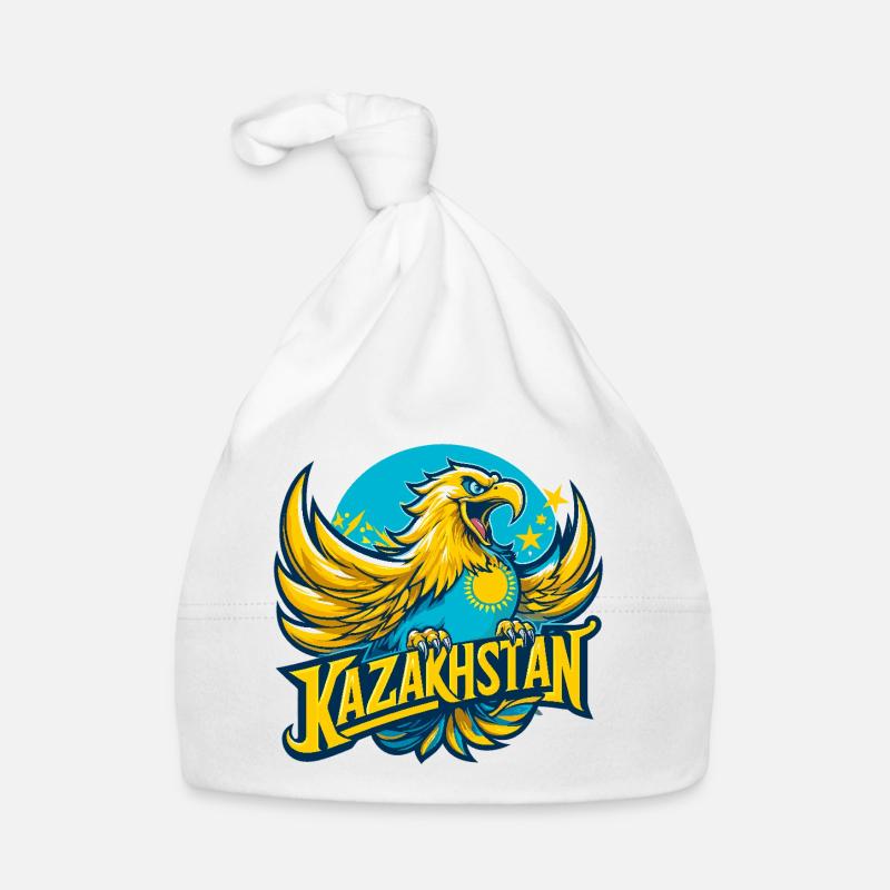 Kazakhstan Eagle Sun Flag Flag Gift Organic Baby Cap