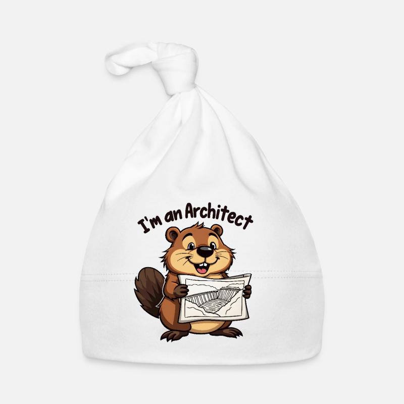 Biber Architecte – Constructeur de barrages Bonnet bio Bébé