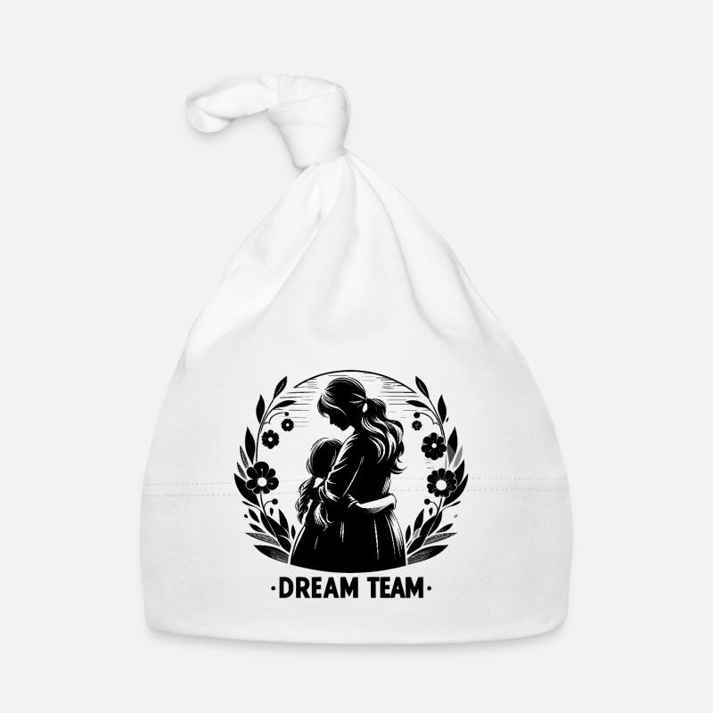 Mutter und Tochter Traumteam Team Geschenk Baby Bio-Mütze