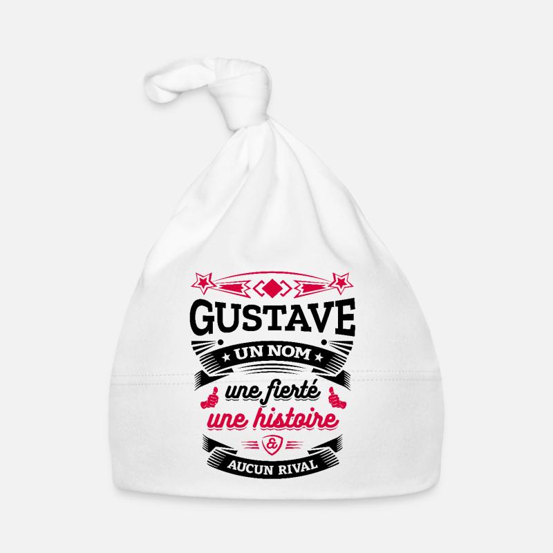 GUSTAVE UN NOM UNE FIERTÉ AUCUN RIVAL Bonnet bio Bébé