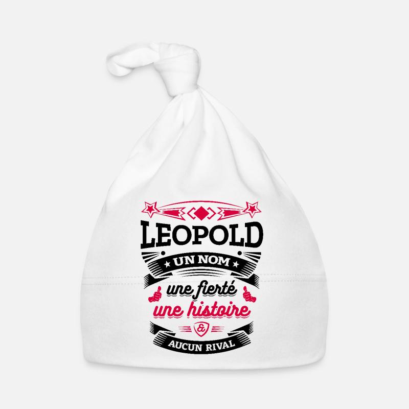 LEOPOLD UN NOM UNE FIERTÉ AUCUN RIVAL Bonnet bio Bébé