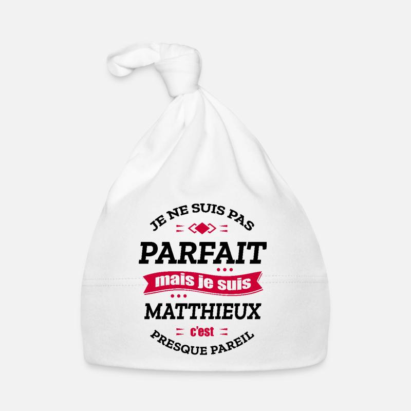MATTHIEUX PARFAIT - PRENOM MATTHIEUX Bonnet bio Bébé