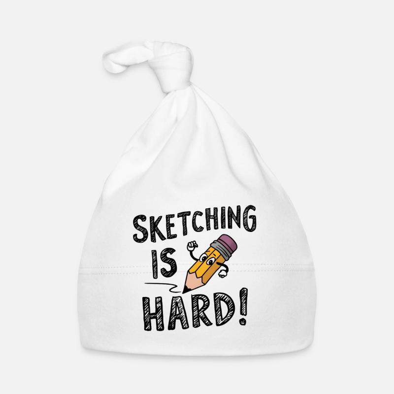 Sketching is hard Organic Baby Cap