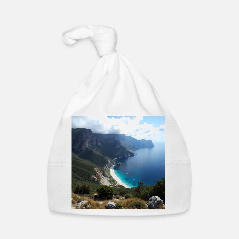 Paysage - Bonnet bio Bébé - blanc